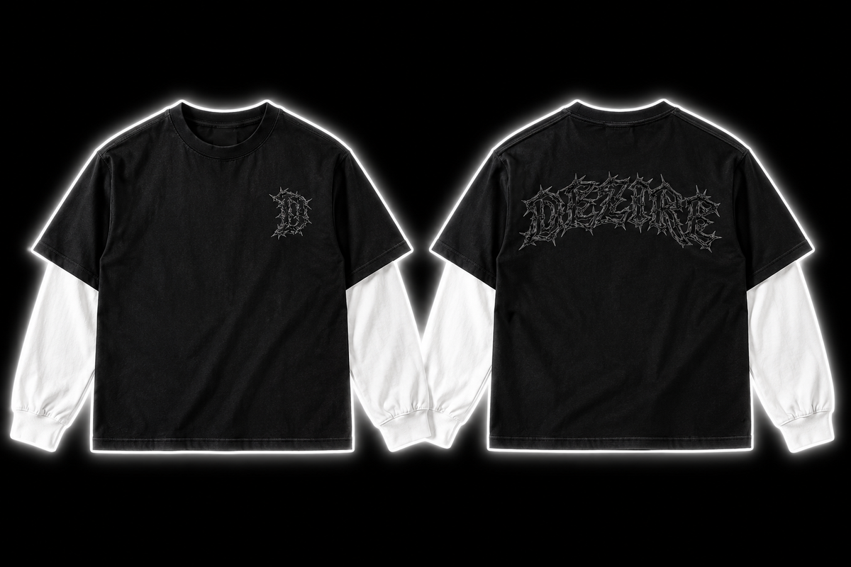 Double layered barb wire long sleeve (limited)